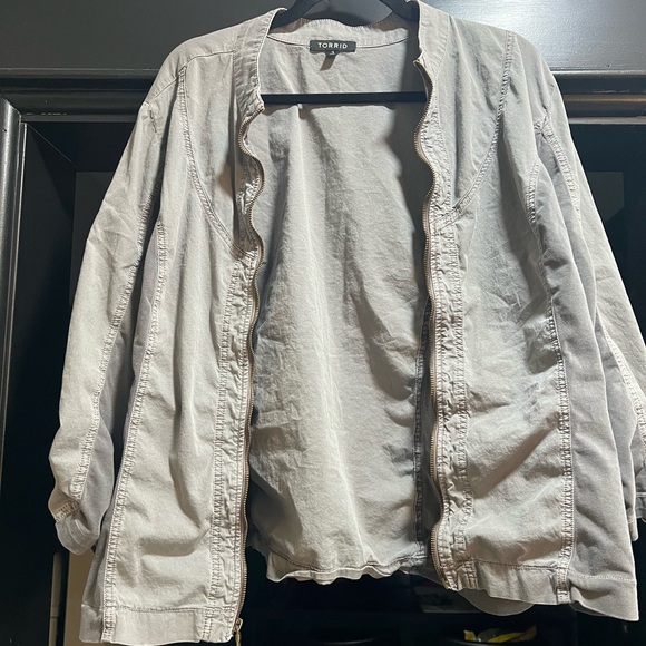 torrid Jackets & Blazers - Torrid Charcoal Open Front Jacket